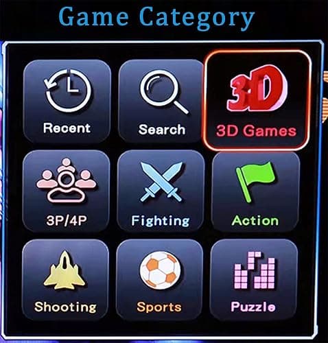 FVBADE [32000 Game in 1] 78S Pandora Box Retro Games Arcade Game Console with Two Separate Host for PC & Projector & TV 3D Games 1-4 Players Category Favorite List Save/Search/Hide/Pause/Delete thumbnail 3