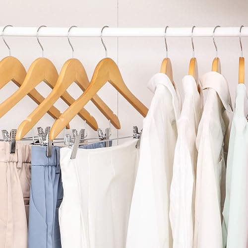 12 Pack Wood Hybrid Hangers thumbnail 7