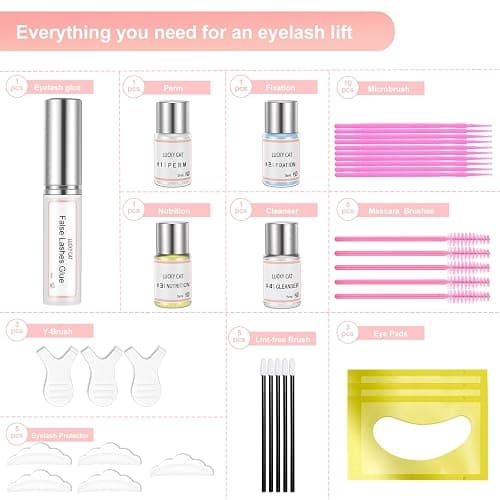 Kit Laminazione Ciglia, Kit Permanente per Ciglia,Ciglia Lifting Set,Lash Lift Kit,Kit per l'estensione delle Ciglia Professionale,Ideale per Salone thumbnail 2