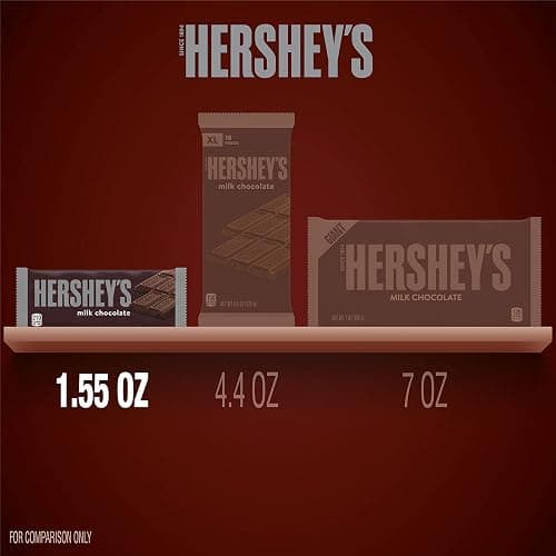 HERSHEY'S Milk Chocolate Candy Bars 1.55 oz, 36 Count (Pack of 2) - Milk Chocolate - 1.55 Ounce (Pack of 72) thumbnail 5