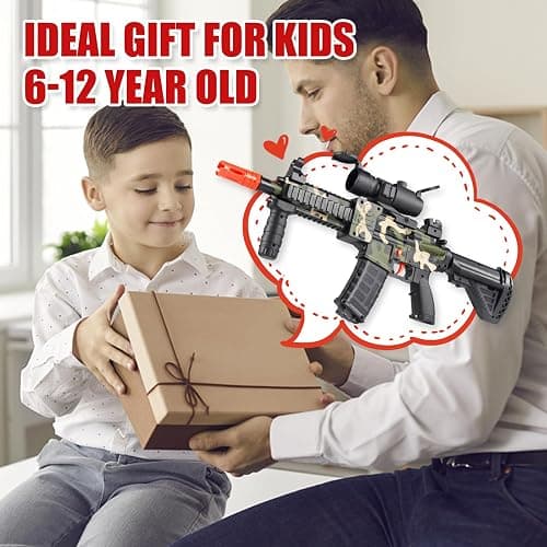 Realistic Toy Foam Blaster Gun - Electric Sniper Rifle with Scope 120 Soft Bullets 3 Magazines, Automatic Dart Gun for Boy Ages 8-12 Years Old, Indoor Outdoor Gifts for Adult Kid Christmas Birthday thumbnail 7