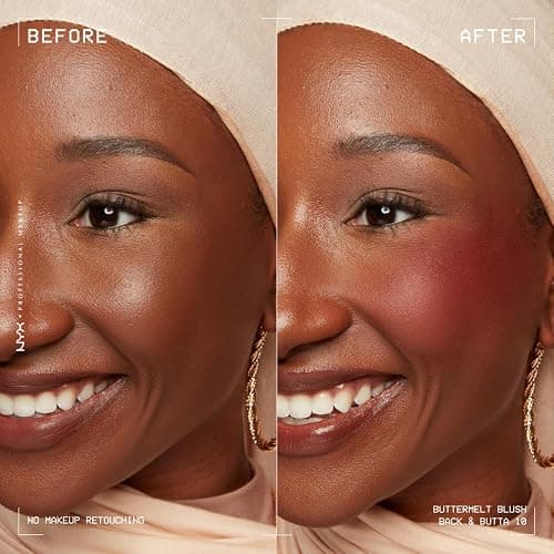 NYX PROFESSIONAL MAKEUP Buttermelt Powder Blush, Fade and Transfer-Resistant Blush, Up to 12HR Make Up Wear, Vegan Formula - Back And Butta thumbnail 3