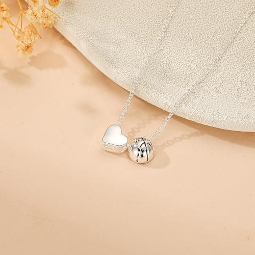 ESPVO Softball/Soccer/Volleyball/Basketball Necklace for Girls Women, Sports Accessories Jewelry Christmas Gift for Lovers 16+3 Inches thumbnail 4
