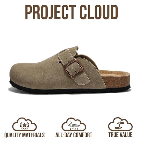 Project Cloud 100% Genuine Leather Footbed Clogs for Women - Memory Foam Arch Support Slippers for Women - Trendy Slip-ons Women's Mules & Clogs Sandals thumbnail 4