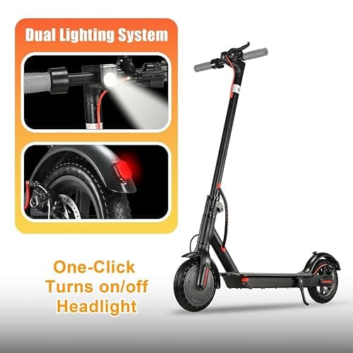 Electric Scooter Adults, Foldable 8.5" Tires E Scooter for Adults, 19 Mph, 350W Motor Fast Cooter, Kick Scooters Max 21 Miles Long Range for Commuting, Heavy Duty E-Scooter with Dual Braking System thumbnail 5