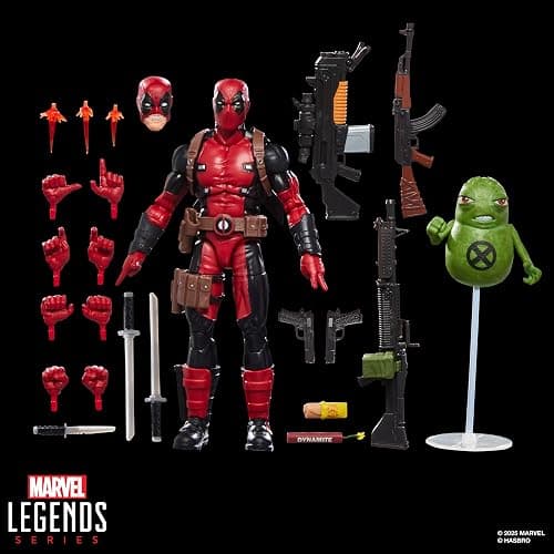 Marvel Legends Maximum Series Deadpool, Deluxe Deadpool Comics Collectible 6-Inch Action Figure with 24 Accessories Including X-Force’s Doop thumbnail 3