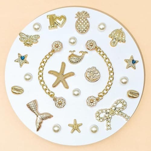 Bling Shoe Charms for Women, Sparkle Rhinestones Shoe Decoration Charms, Girly Shoe Chains for Clog Sandals, DIY Shoe Accessories for Party Favor thumbnail 3