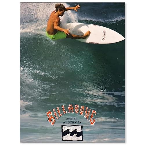 Jefuzh 90s Beach Ocean Surf Posters Summer Surfing Wall Art Trendy Coastal Surfer Picture Prints for Apartment Bedroom Wall Decor 12X16 inch Unframed - Image 1
