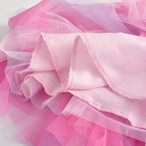 DXTON Girls Rainbow Flower Tulle Skirt Toddler Tutu Girls Clothes thumbnail 6