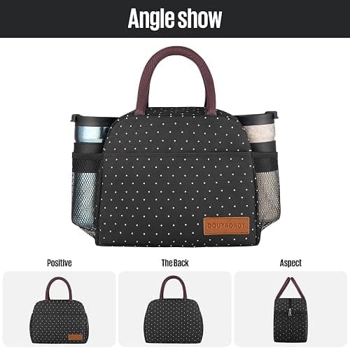 douyadady Lunch Bag&Box Women/Men Insulated&Reusable | Spacious Lightweight Waterproof Sturdy Durable Great Value For Office Work School Picnic Travel thumbnail 5