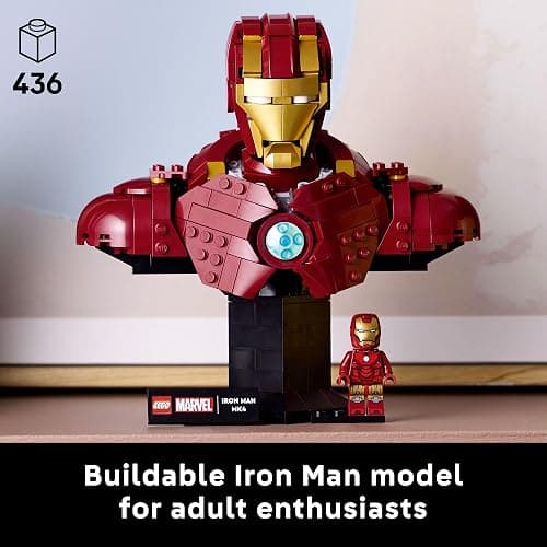 LEGO Marvel Iron Man MK4 Bust - Building Kit for Adults, Ages 18+ - Includes Iron Man Minifigure - Collectible Model for Super Hero Fans - Gift for Men and Women - 76327 thumbnail 2