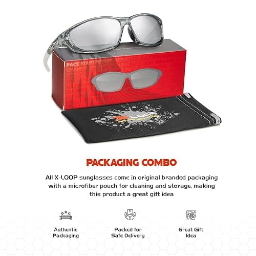 X LOOP Polarized Wrap-Around Sunglasses for Men Women Running Fishing Driving Sports Glasses thumbnail 5