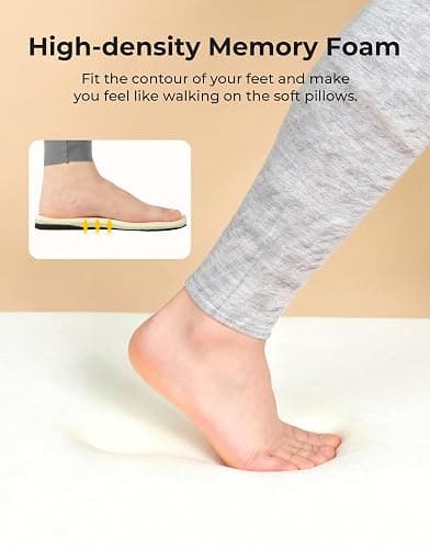 HomeTop Women's Fuzzy Curly Fur Memory Foam Loafer Slippers with Polar Fleece Lining thumbnail 5