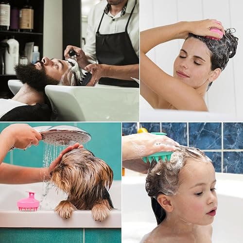 Oligei Scalp Massager 3 Pack, Scalp Scrubber, Scalp Brush Shampoo Brush, Hair Massager Scalp for Scalp Exfoliator, Soft Silicone Scalp Massager Hair Growth for Dandruff Removal thumbnail 4