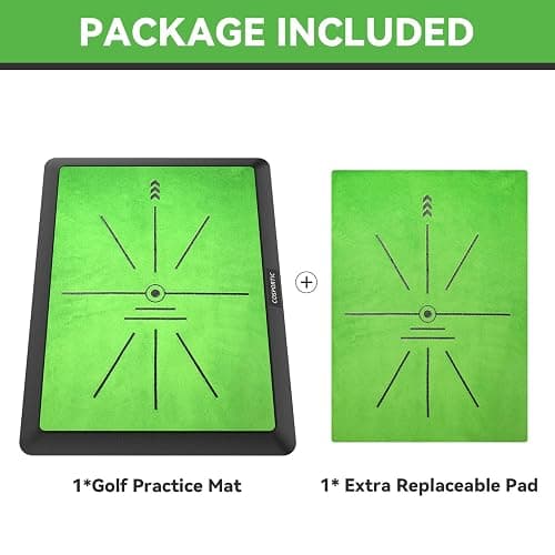 COSPORTIC Golf Hitting Mat, Golf Training Mat for Swing Path Feedback Detection Batting,Extra Replaceable Golf Practice Mat 16"x12", Golf Gifts for Men Women for Home Indoor Outdoor thumbnail 6