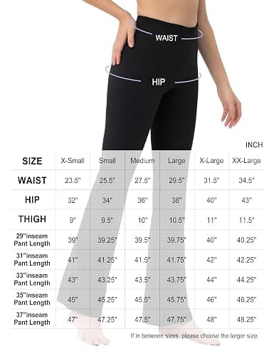 BUBBLELIME 29"/31"/33"/35"/37" 3 Styles Women's High Waist Bootcut Yoga Pants Basic/Side Pockets Tummy Control Workout Flared thumbnail 3