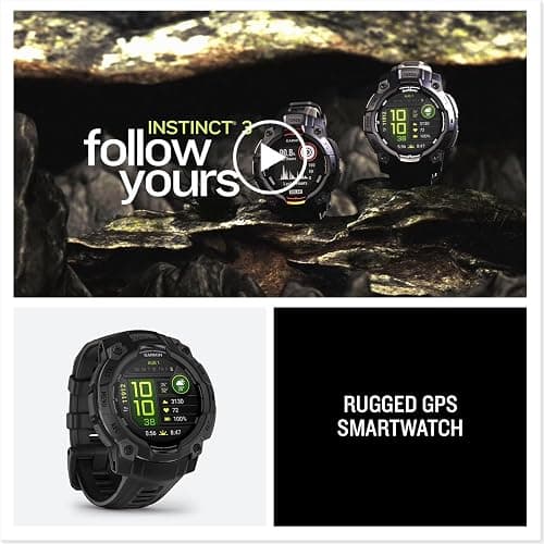 Garmin Instinct® 3 45mm, AMOLED Display, Rugged Outdoor GPS Smartwatch, Metal-Reinforced Bezel, Built-in Flashlight, Up to 18 Days of Battery Life, Black thumbnail 9