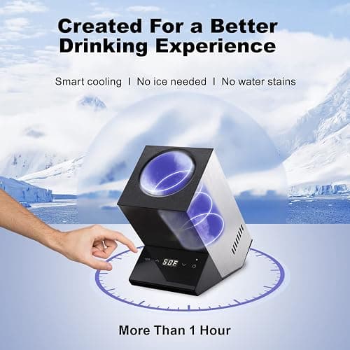 Cobalance Wine Chiller Electric,Single Bottle Cooler for 750ml Wine or Some Champagne,Portable Coolers Keep Cold Up to 24h,Personalized Chillers at Party,Gift for Wine Lover thumbnail 4