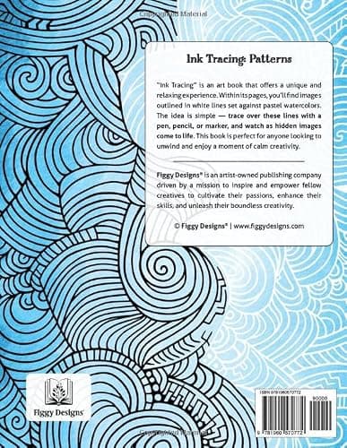 Ink Tracing Patterns Reverse Coloring Book: Draw to Reveal the Hidden Image (Ink Tracing Coloring Books) thumbnail 2