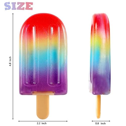 DITUFIDGTS Popsicle Squishy Sugar Ice Cream Squishies Squeeze Toys | slow rising texture,leakproof structure, soft tactile feel for kids teens adults travel,office study & summer classroom prize thumbnail 2