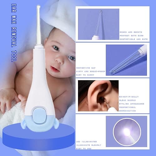 ZELINYE Baby Care Kits,Baby Grooming Kit,10 in 1 Newborn Essentials Must Haves,Baby Nail Clippers Baby Brush Baby Comb Earpick Nose Cleaning Tool Baby Nail File Nursing Baby Kit （Blue） thumbnail 3