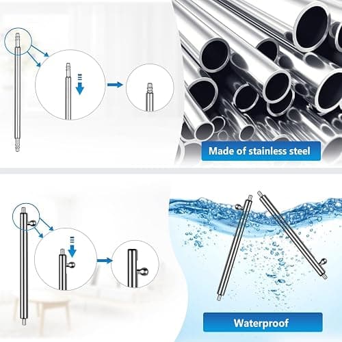 JOREST Watch Spring Bar Tool, Watch Repair Kit to Replace The Watch Strap, Watch Link Removal Tool, with User Manual, 56PCS (16-26mm) Spring Bars thumbnail 7