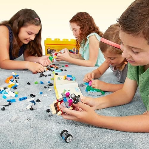 LEGO Classic Medium Creative Brick Box 10696 Building Toy Set - Featuring Storage, Includes Train, Car, and a Tiger Figure, and Playset for Kids, Boys, and Girls Ages 4-99 thumbnail 2