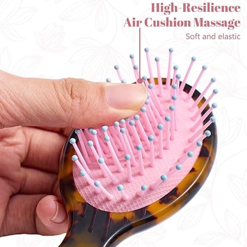 Personalized Hair Brush with Name, Custom Mini Travel Hair Brush for Women, Monogram Engraved Hair Comb Wet & Dry Styling for Girl Bridesmaid Birthday Christmas Mother's Day Valentines Gifts thumbnail 5