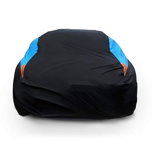 MORNYRAY Waterproof Car Cover All Weather Snowproof UV Protection Windproof Outdoor Full Coupe/Cabrio Car Cover, Universal Fit for Coupe/Cabrio (Fit Coupe/Cabrio Length 175-182 inch, Blue) - Image 1