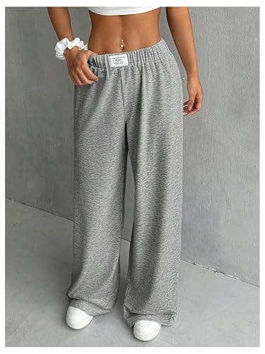 SOLY HUX Girl's Wide Leg Sweatpants Elastic High Waisted Loose Baggy Pants with Pockets thumbnail 4
