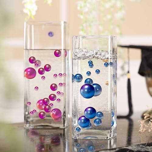 100PCS Mixed Color Floating Beads Pearl for Vase Filler No Hole | Fake Pearl Beads for Floating Candles Vases Wedding Table Birthday Theme Party Home Decor Makeup Brush Beads 20/14/10mm thumbnail 4