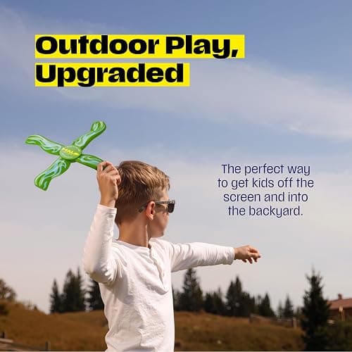 Boomerang for Kids & Adults - Boy Gifts 8-12 - Glow-in-the-Dark (Green) | 8 9 10 11 12 Year Old Boy Gift - Sports and Outdoor Toys for Kids 8-12 - Boys Birthday Gifts Ages 8-10 - Outside Fun Toy thumbnail 9