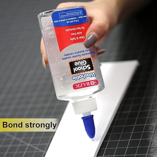 BAZIC Products Washable Clear School Glue 5 Oz. (147 mL), Liquid Clear Glues Adhesive, for Making Slime Art Crafts at School Home Office, 2-Pack thumbnail 2