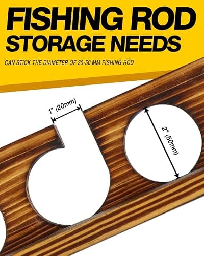Ghosthorn Holds Up to 12 Rods Fishing Pole Rod Racks Wall or Ceiling Mounted Fishing Pole Rod Holders for Garage Storage Organizer Fishing Gear Equipment for Men Women thumbnail 2