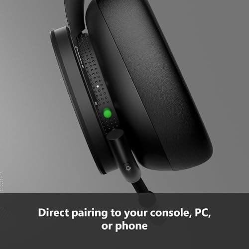 Xbox Wireless Gaming Headset – Over Ear Headphones – Spatial Audio with Dolby Atmos, Windows Sonic Series X|S, One, Windows PC, Mobile – Carbon Black thumbnail 4