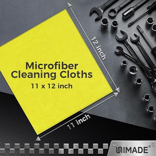 UNIMADE Microfiber Cleaning Cloth, 24 Pack Reusable Microfiber Towels for Cars Lint Free Cleaning Shop Towel Rags for Home Kitchen Automotive Bar Mechanic Restaurant Garage, 11"x 12", Multicolor thumbnail 2