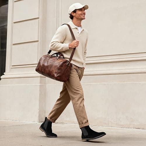 Bruno Marc Men's Suede Leather Chelsea Ankle Boots thumbnail 2