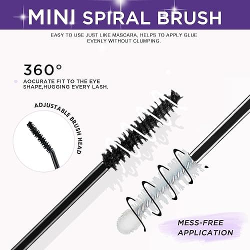 GAQQI Lash Cluster Glue, Lash Bond and Seal Waterproof, Bond & Seal Eyelash Glue for Clusters, Eyelash Adhesive Black Long-Lasting 72H, Latex-Free（5ml+5ml） thumbnail 3