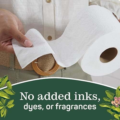 Aria 100% Recycled Toilet Paper, 24 Rolls, 3-Ply Soft Bath Tissue, Paper Packaging thumbnail 4