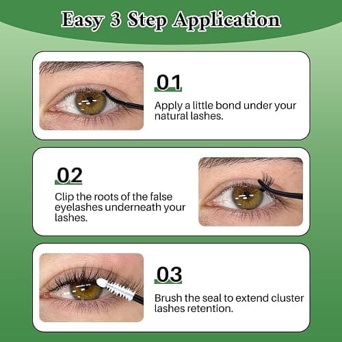 LASHSUN Lash Clusters Kit Wispy Eyelash Clusters Kit 1672PCS Multi-Type DIY Lashes Pestañas Postizas Naturales+Lash Bond and Seal*2,Remover*2,Lash Tweezers*2,Mascara Brush*2(6 Boxes Kit-2) thumbnail 8
