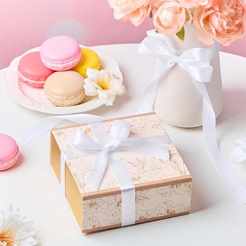CLUEWR 1/2 Inch 50 Yards White Satin Ribbon, Ribbon Roll for Flower Bouquets, Gift Wrapping, Wedding, Handmade Crafts thumbnail 2