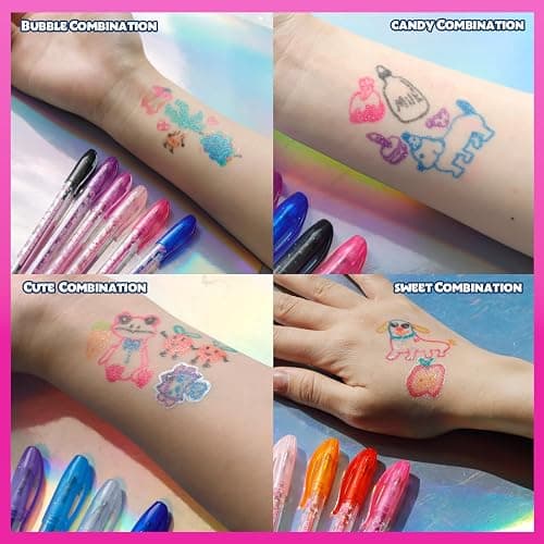 Barbie 16 Piece Glitter Pen Body Art Set, Glittery and Bright Colors, Ages 3+ by Townley Girl thumbnail 5