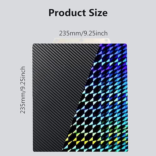 for Adventurer 5M/Adventurer 5M Pro/AD5X 3D Printer Build Plate Double Sided PET Carbon Fiber Pattern and H1H Sheet 235x235mm Flexible Removable Spring Steel Heated Printing Bed Platform Mat thumbnail 2