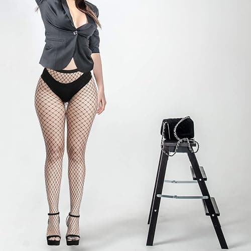 FEPITO 8 Pairs Fishnet Stockings Tights High Waist Stockings Leggings for Women thumbnail 6