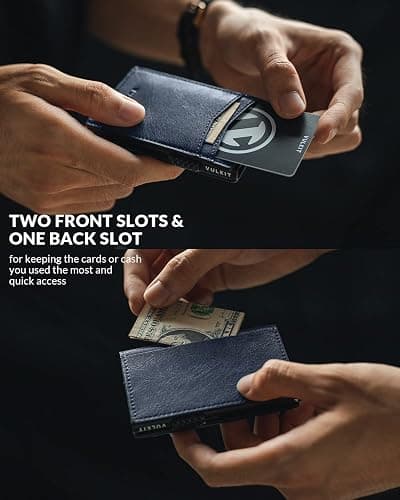 VULKIT Men's Slim Wallet Pop Up Card Holder RFID Blocking Metal Wallet Minimalist Design Holds Up to 11 Cards thumbnail 4