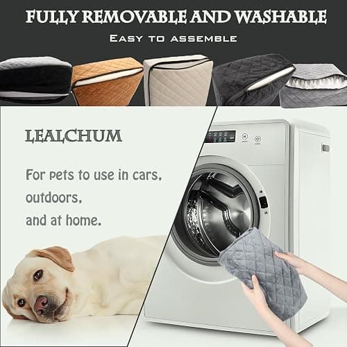 Lealchum Dog Booster Car Seat for Small/Medium Dogs,Soft Puppy Portable Car Seat with Elevated Cushion,Fits in Front/Back Seat,Fully Detachable and Washable,Easy to Install (Pink, Medium) thumbnail 5