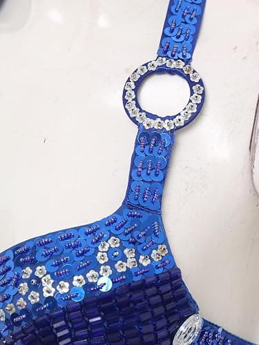 Miutii Women Shiny Sequins Beaded Tassel Underwired Bra Rave Belly Dance Crop Tops Party Clubwear thumbnail 4