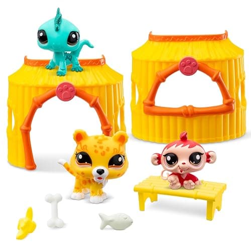 BANDAI Littlest Pet Shop Tiki Jungle Playpack | The Pack Contains 3 LPS Mini Pet Toys 3 Accessories 1 Collector Card and 1 Virtual Code | Collectable Toys for Girls and Boys thumbnail 5