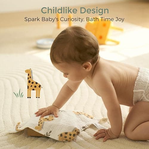 Momcozy Baby Washcloths - 4 Layer Design| Medium Thickness| Soft & Absorbent| Premium Cotton for Newborns'Skin-Great for Bathing, Wiping & on-The-go Use, Shower Gift and Essential(5 Pack, 10x10 inch) thumbnail 7
