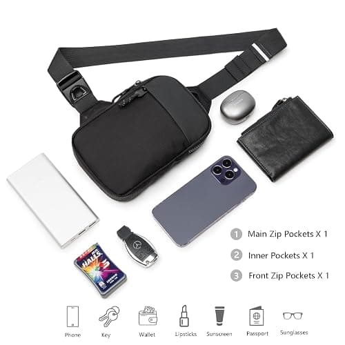 Mini Sling Bag for Men Women, Waterproof Utility Crossbody Backpack Chest Bag for Hiking Travel Sports Running thumbnail 5